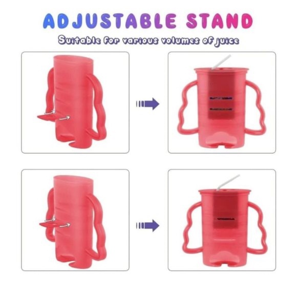 2 Piece Squeeze Proof Holder With Open Bottom For Food Pouches & Juice Box - Picture 13 of 15